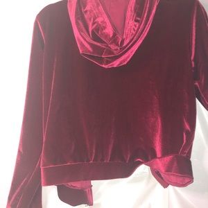 red velvet zip up